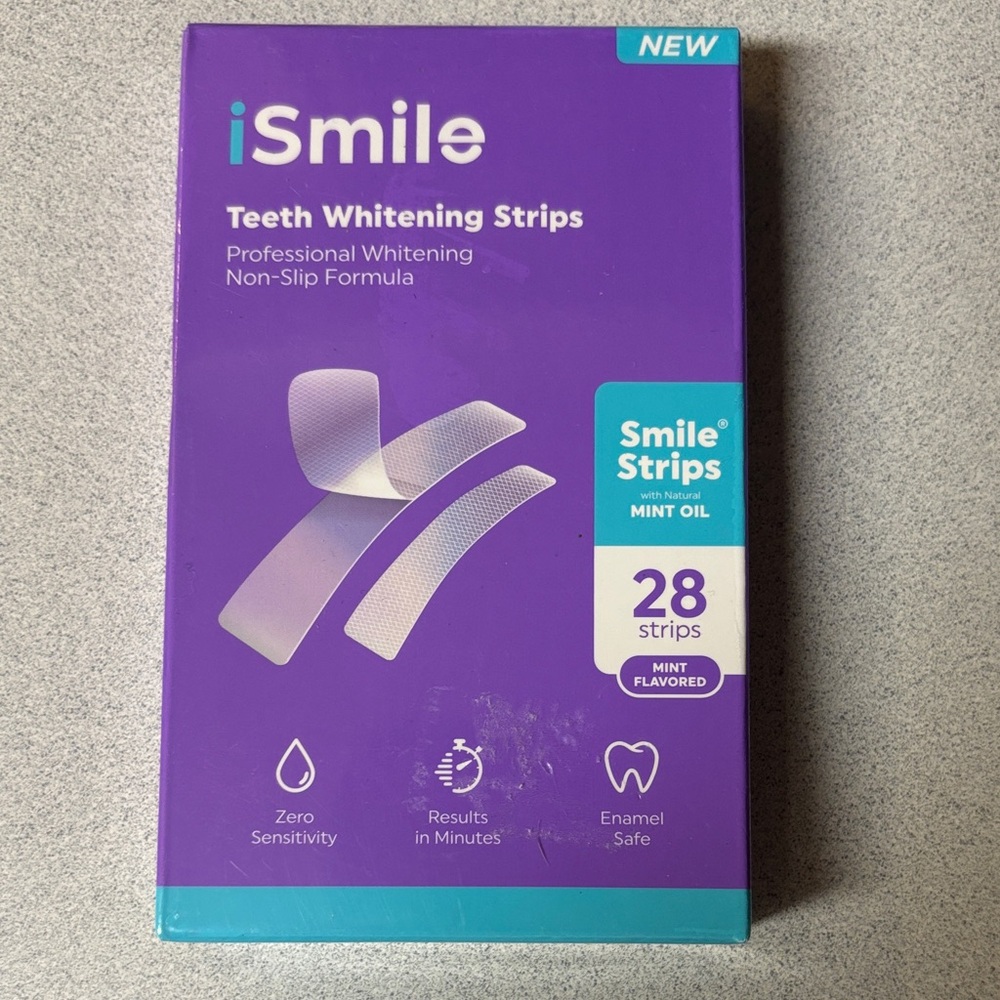 BNIB iSmile Teeth Whitening Strips - Mint Flavored 28 strips